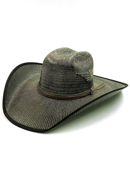 Justin JS5256FNX-BK Bent Rail Fenix Straw Cowboy Hat Black front view. If you need any assistance with this item or the purchase of this item please call us at five six one seven four eight eight eight zero one Monday through Saturday 10:00a.m EST to 8:00 p.m EST