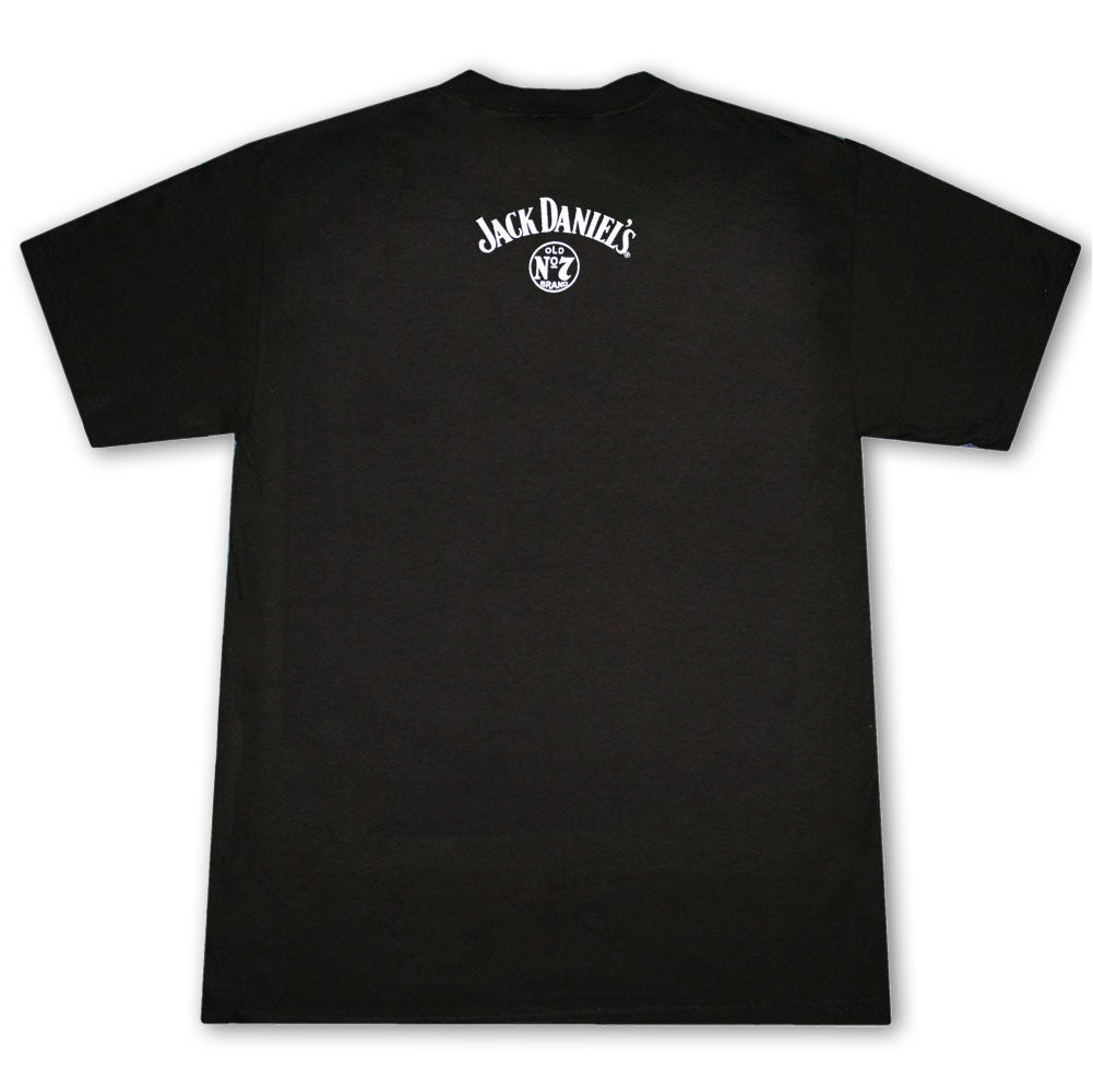 Ely Cattleman 15261500JD-89 Mens Jack Daniel's JACK LIVES HERE T-Shirt Black front view. If you need any assistance with this item or the purchase of this item please call us at five six one seven four eight eight eight zero one Monday through Saturday 10:00a.m EST to 8:00 p.m EST