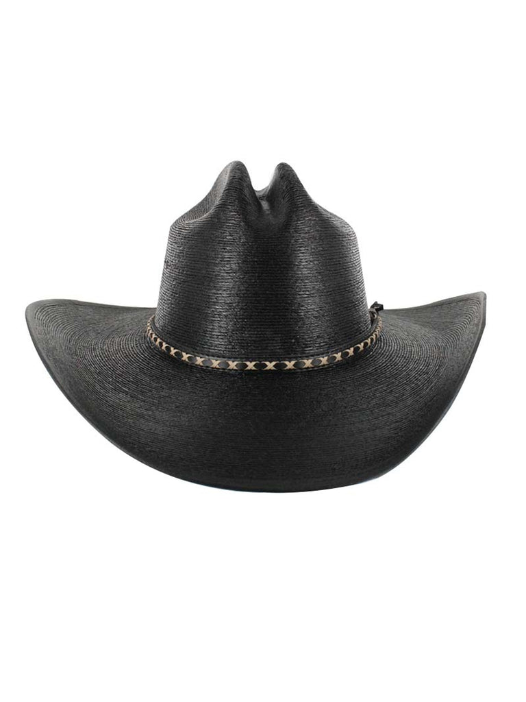 Resistol RSASCWBJA4107 Jason Aldean Asphalt Cowboy Straw Hat Black side / front view. If you need any assistance with this item or the purchase of this item please call us at five six one seven four eight eight eight zero one Monday through Saturday 10:00a.m EST to 8:00 p.m EST