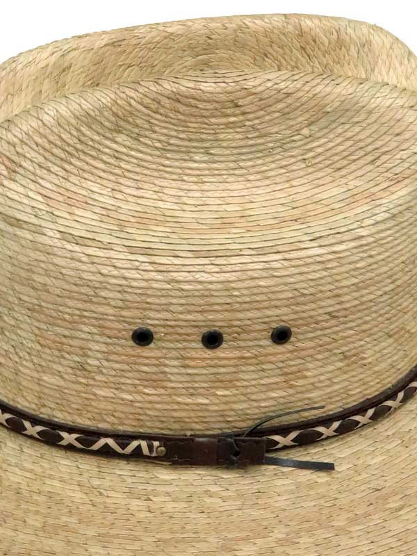 Resistol RSHKTWBJA41 Jason Aldean Hicktown Straw Hat Verde Bound side and front view. If you need any assistance with this item or the purchase of this item please call us at five six one seven four eight eight eight zero one Monday through Saturday 10:00a.m EST to 8:00 p.m EST