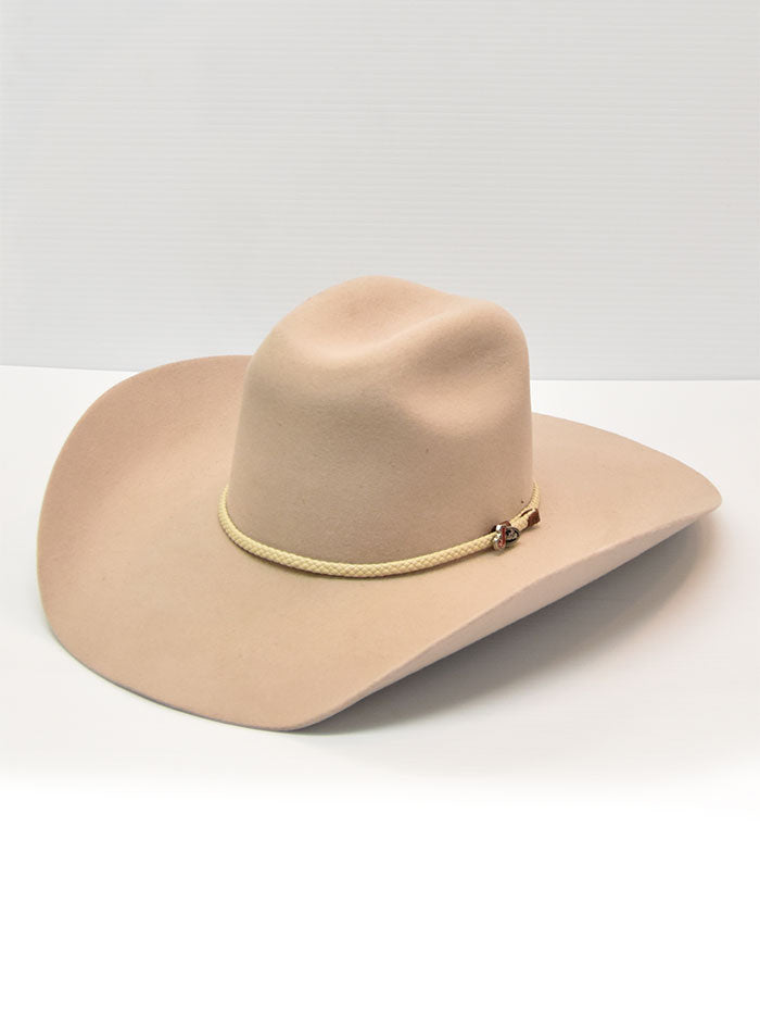 Justin JF0230WACO4410 2X Felt Waco Belly Premium Cowboy Hat Tan front and side view