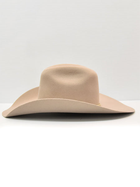 Justin JF0230WACO4410 2X Felt Waco Belly Premium Cowboy Hat Tan side view. If you need any assistance with this item or the purchase of this item please call us at five six one seven four eight eight eight zero one Monday through Saturday 10:00a.m EST to 8:00 p.m EST