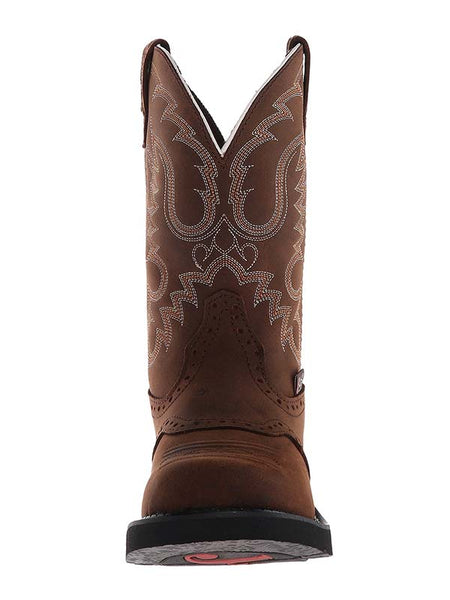 Justin L9909 Womens Gypsy Round Toe Western Boot Aged Bark front view. If you need any assistance with this item or the purchase of this item please call us at five six one seven four eight eight eight zero one Monday through Saturday 10:00a.m EST to 8:00 p.m EST