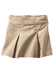Dickies KT390DS Big Girls Pleated Skooter Khaki front view. If you need any assistance with this item or the purchase of this item please call us at five six one seven four eight eight eight zero one Monday through Saturday 10:00a.m EST to 8:00 p.m EST