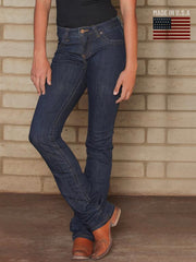 Kimes Ranch Ladies Betty USA Made Mid-Rise Bootcut Jeans Front