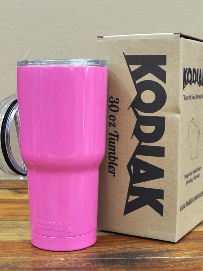 Kodiak TUMBLERPNK30 30oz Stainless Steel Tumbler Pink front view. If you need any assistance with this item or the purchase of this item please call us at five six one seven four eight eight eight zero one Monday through Saturday 10:00a.m EST to 8:00 p.m EST