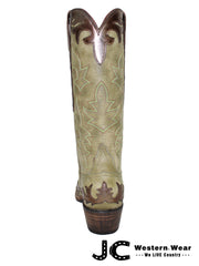 Lucchese L4739.54 Womens Classic Goat Skin Boots Destroyed Sage back view. If you need any assistance with this item or the purchase of this item please call us at five six one seven four eight eight eight zero one Monday through Saturday 10:00a.m EST to 8:00 p.m EST