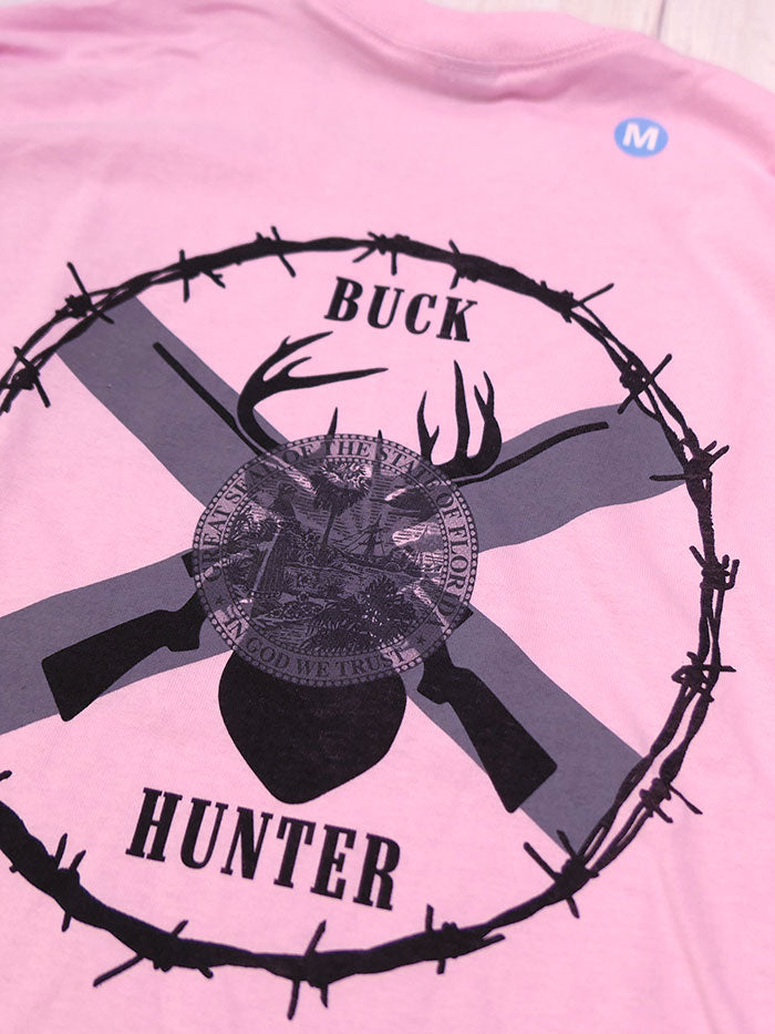 JC Western L9PC61LS-PNK Womens Buck Hunter Long Sleeve Tee Pink back view