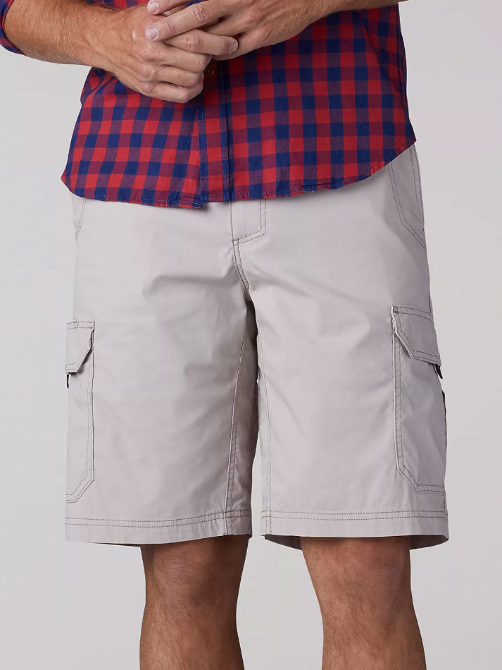 Lee 2187010 Mens Extreme Motion Lightweight Crossroads Shorts Stone front view. If you need any assistance with this item or the purchase of this item please call us at five six one seven four eight eight eight zero one Monday through Saturday 10:00a.m EST to 8:00 p.m EST