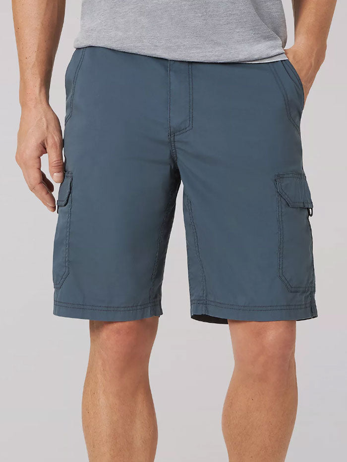 Lee 2187013 Mens Extreme Motion Lightweight Crossroads Shorts Slate front view. If you need any assistance with this item or the purchase of this item please call us at five six one seven four eight eight eight zero one Monday through Saturday 10:00a.m EST to 8:00 p.m EST