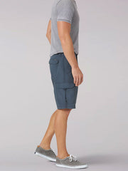 Lee 2187013 Mens Extreme Motion Lightweight Crossroads Shorts Slate side view. If you need any assistance with this item or the purchase of this item please call us at five six one seven four eight eight eight zero one Monday through Saturday 10:00a.m EST to 8:00 p.m EST
