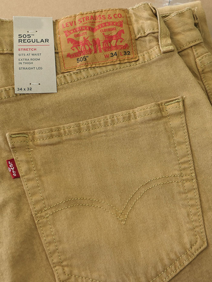 Levi's 005052291 Mens 505 Classic Straight Leg Jeans Medal Bronze Gd Front view. If you need any assistance with this item or the purchase of this item please call us at five six one seven four eight eight eight zero one Monday through Saturday 10:00a.m EST to 8:00 p.m EST