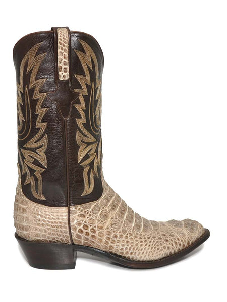 Lucchese L1286.24 Mens Classics Hornback Crocodile Head Cowboy Boots Natural side view. If you need any assistance with this item or the purchase of this item please call us at five six one seven four eight eight eight zero one Monday through Saturday 10:00a.m EST to 8:00 p.m EST