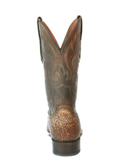 Lucchese CL1511 Mens Bison Square Toe Cowboy Boots Distressed Cognac back view. If you need any assistance with this item or the purchase of this item please call us at five six one seven four eight eight eight zero one Monday through Saturday 10:00a.m EST to 8:00 p.m EST