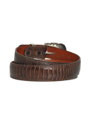 Lucchese W03118 Classics Made in USA Genuine Ostrich Western Belts Brown back view. If you need any assistance with this item or the purchase of this item please call us at five six one seven four eight eight eight zero one Monday through Saturday 10:00a.m EST to 8:00 p.m EST