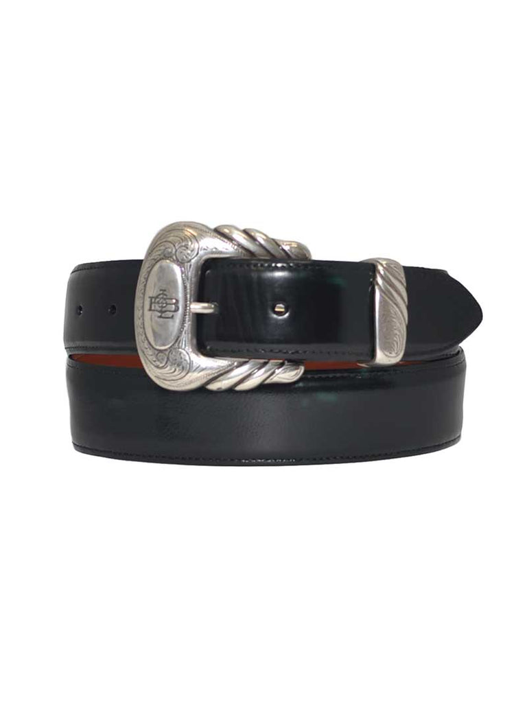 Lucchese W2201 Classics USA Made Goat Skin Western Belts Black front view. If you need any assistance with this item or the purchase of this item please call us at five six one seven four eight eight eight zero one Monday through Saturday 10:00a.m EST to 8:00 p.m EST