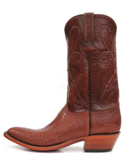 Lucchese L1218.24 Mens Classic Lizard Cowboy Boots Peanut Brittle side view. If you need any assistance with this item or the purchase of this item please call us at five six one seven four eight eight eight zero one Monday through Saturday 10:00a.m EST to 8:00 p.m EST
