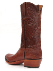 Lucchese L1218.24 Mens Classic Lizard Cowboy Boots Peanut Brittle side / back view. If you need any assistance with this item or the purchase of this item please call us at five six one seven four eight eight eight zero one Monday through Saturday 10:00a.m EST to 8:00 p.m EST