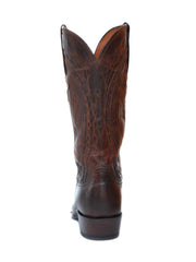 Lucchese N1657.R4 Mens Clint Mad Dog Goat Cowboy Boots Peanut Brittle back view. If you need any assistance with this item or the purchase of this item please call us at five six one seven four eight eight eight zero one Monday through Saturday 10:00a.m EST to 8:00 p.m EST