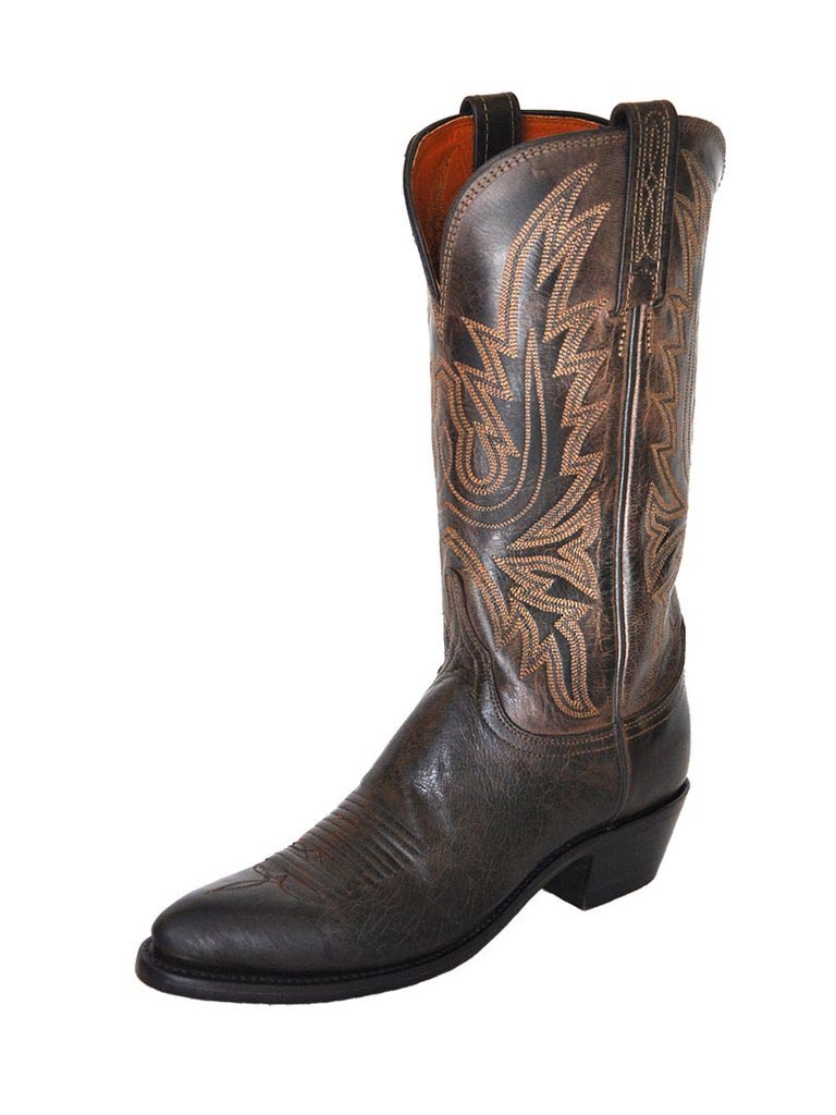 Lucchese N4554.J4 Womens Maddog J Toe Cowgirl Boots Chocolate outter side / front view. If you need any assistance with this item or the purchase of this item please call us at five six one seven four eight eight eight zero one Monday through Saturday 10:00a.m EST to 8:00 p.m EST