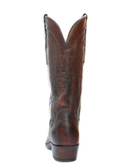 Lucchese N4766.R4 Womens Mad Dog Goat Leather Boots Peanut Brittle back view. 