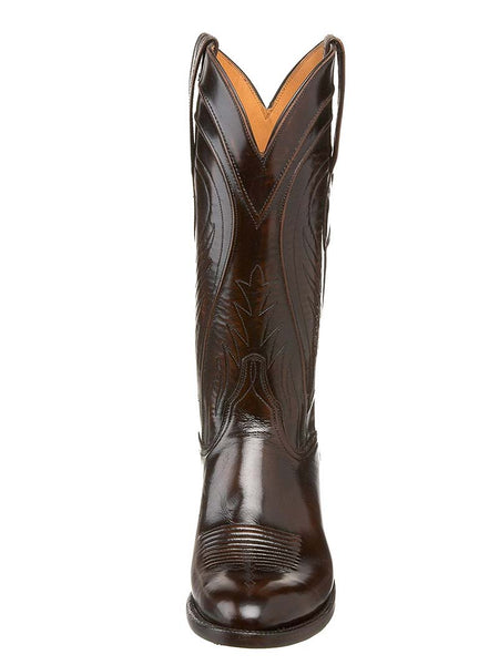 Lucchese L1507.63 Mens Classics Goat Western Boots Brown Brush Off front view. If you need any assistance with this item or the purchase of this item please call us at five six one seven four eight eight eight zero one Monday through Saturday 10:00a.m EST to 8:00 p.m EST