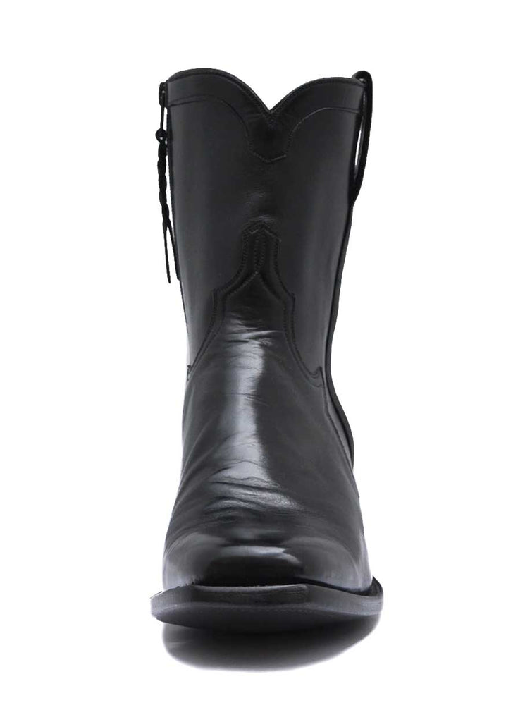 Lucchese F5054.K8 Mens Classic Calfskin Pony Matador Cowboy Boots Black side / front view. If you need any assistance with this item or the purchase of this item please call us at five six one seven four eight eight eight zero one Monday through Saturday 10:00a.m EST to 8:00 p.m EST