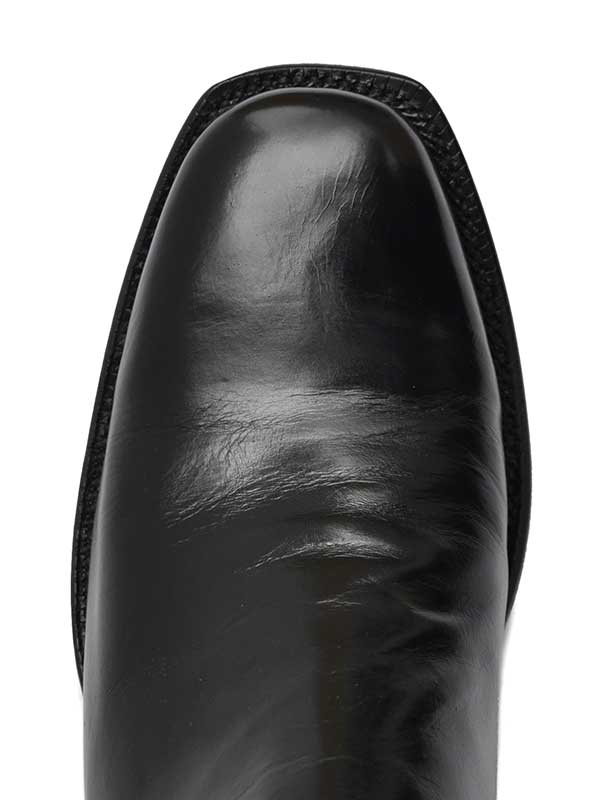 Lucchese F5054.K8 Mens Classic Calfskin Pony Matador Cowboy Boots Black side / front view. If you need any assistance with this item or the purchase of this item please call us at five six one seven four eight eight eight zero one Monday through Saturday 10:00a.m EST to 8:00 p.m EST