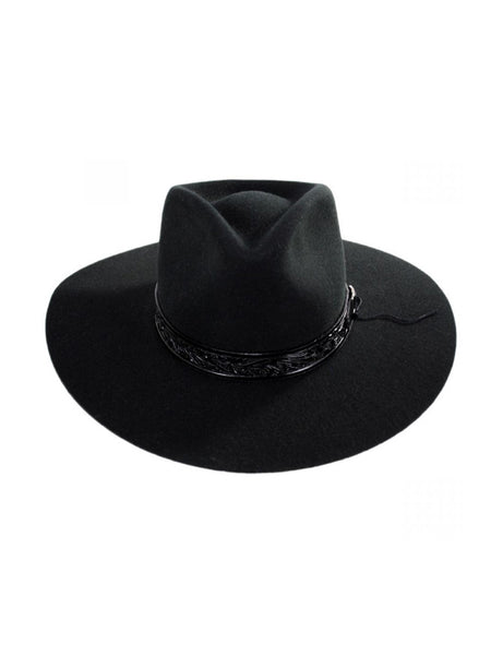 Stetson SWMCNY-103607 McNALLY John Wayne Collection Felt Hat Black front view. If you need any assistance with this item or the purchase of this item please call us at five six one seven four eight eight eight zero one Monday through Saturday 10:00a.m EST to 8:00 p.m EST