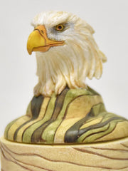 Western Moments M2651 Eagle Head Small Container  close up. If you need any assistance with this item or the purchase of this item please call us at five six one seven four eight eight eight zero one Monday through Saturday 10:00a.m EST to 8:00 p.m EST