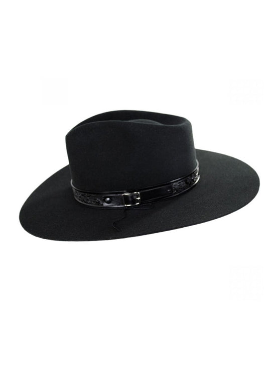 Stetson SWMCNY-103607 McNALLY John Wayne Collection Felt Hat Black side view. If you need any assistance with this item or the purchase of this item please call us at five six one seven four eight eight eight zero one Monday through Saturday 10:00a.m EST to 8:00 p.m EST