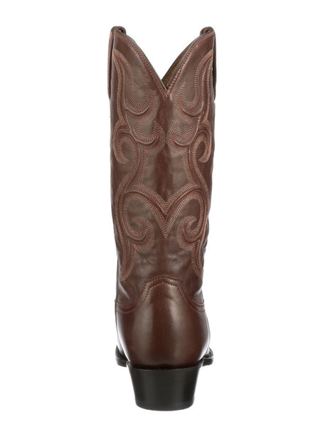 Lucchese M3431.R3 Mens Baker Round Toe Boots Espresso back view. If you need any assistance with this item or the purchase of this item please call us at five six one seven four eight eight eight zero one Monday through Saturday 10:00a.m EST to 8:00 p.m EST