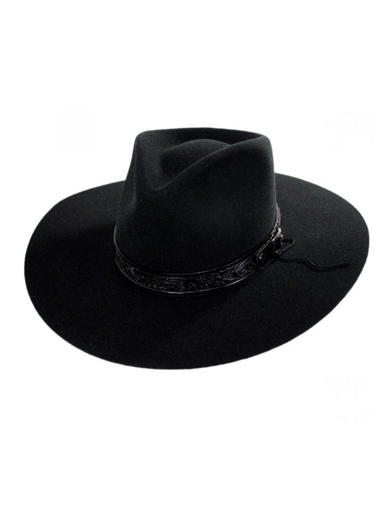 Stetson SWMCNY-103607 McNALLY John Wayne Collection Felt Hat Black side / front view. If you need any assistance with this item or the purchase of this item please call us at five six one seven four eight eight eight zero one Monday through Saturday 10:00a.m EST to 8:00 p.m EST