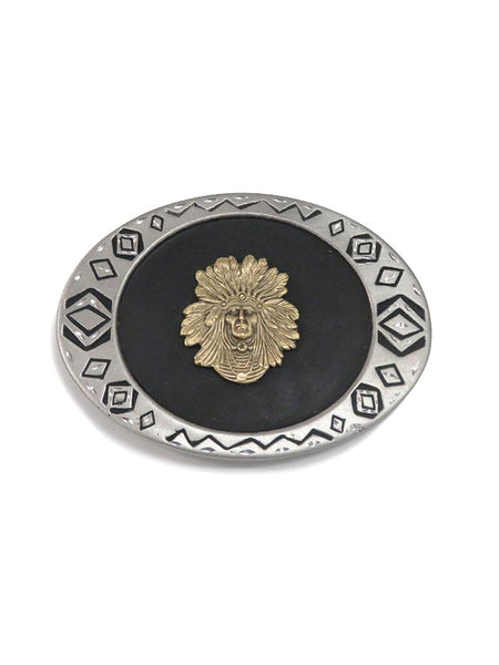 Colorado Silver Star 5-90/M25 Indian Head Belt Buckle front view. If you need any assistance with this item or the purchase of this item please call us at five six one seven four eight eight eight zero one Monday through Saturday 10:00a.m EST to 8:00 p.m EST