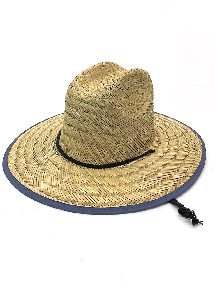 Dorfman Pacific MS401OS-NAT American Flag Straw Lifeguard Hat Natural front and inside view. If you need any assistance with this item or the purchase of this item please call us at five six one seven four eight eight eight zero one Monday through Saturday 10:00a.m EST to 8:00 p.m EST