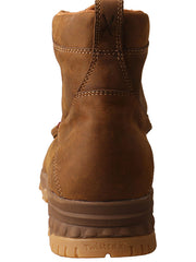 Twisted X MXCC001 Mens  Work 6″ Comp Toe Boot with CellStretch Brown back view. If you need any assistance with this item or the purchase of this item please call us at five six one seven four eight eight eight zero one Monday through Saturday 10:00a.m EST to 8:00 p.m EST