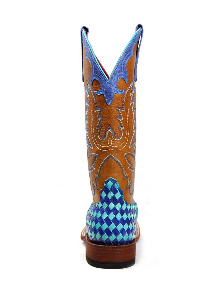 Macie Bean M9074 Womens Boot Unbeweavable Turquoise Blue inner side and front view. If you need any assistance with this item or the purchase of this item please call us at five six one seven four eight eight eight zero one Monday through Saturday 10:00a.m EST to 8:00 p.m EST