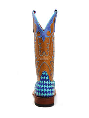 Macie Bean M9074 Womens Boot Unbeweavable Turquoise Blue back view. If you need any assistance with this item or the purchase of this item please call us at five six one seven four eight eight eight zero one Monday through Saturday 10:00a.m EST to 8:00 p.m EST
