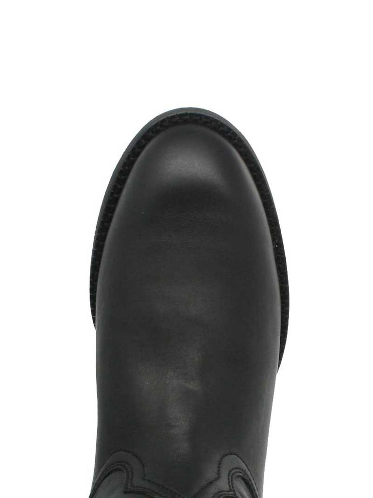 Ariat 10002280 Mens Heritage Roper Boot Black side / front view  If you need any assistance with this item or the purchase of this item please call us at five six one seven four eight eight eight zero one Monday through Satuday 10:00 a.m. EST to 8:00 p.m. EST