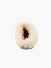 Minnetonka Ladies Sierra Sheepskin Mule 3361 Tan back view. If you need any assistance with this item or the purchase of this item please call us at five six one seven four eight eight eight zero one Monday through Saturday 10:00a.m EST to 8:00 p.m EST