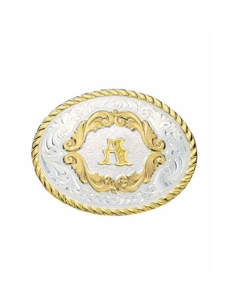 Montana Silversmiths Initial Gold Filigree Western Belt Buckle 5000A (Small) Montana Silversmiths. If you need any assistance with this item or the purchase of this item please call us at five six one seven four eight eight eight zero one Monday through Saturday 10:00a.m EST to 8:00 p.m EST