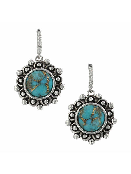 Montana Silversmiths Southern Lace Turquoise Earrings ER3863. If you need any assistance with this item or the purchase of this item please call us at five six one seven four eight eight eight zero one Monday through Saturday 10:00a.m EST to 8:00 p.m EST
