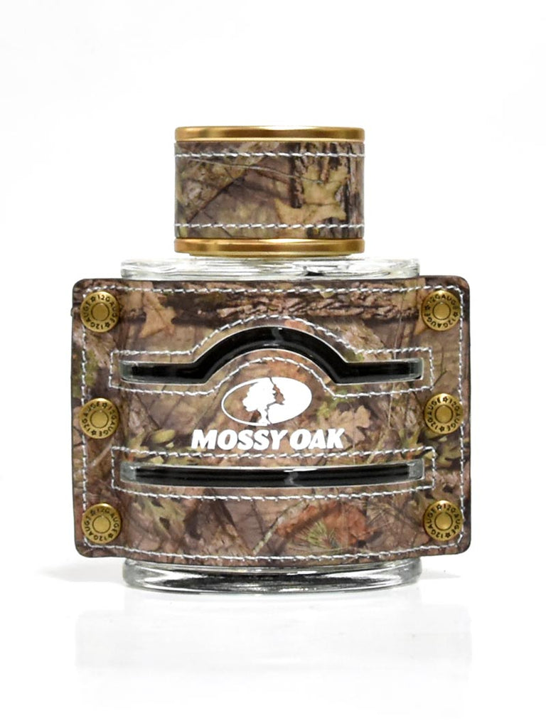 Murcielago MOSSY OAK Mens Authentic Cologne Spray front view of bottle and box. If you need any assistance with this item or the purchase of this item please call us at five six one seven four eight eight eight zero one Monday through Saturday 10:00a.m EST to 8:00 p.m EST