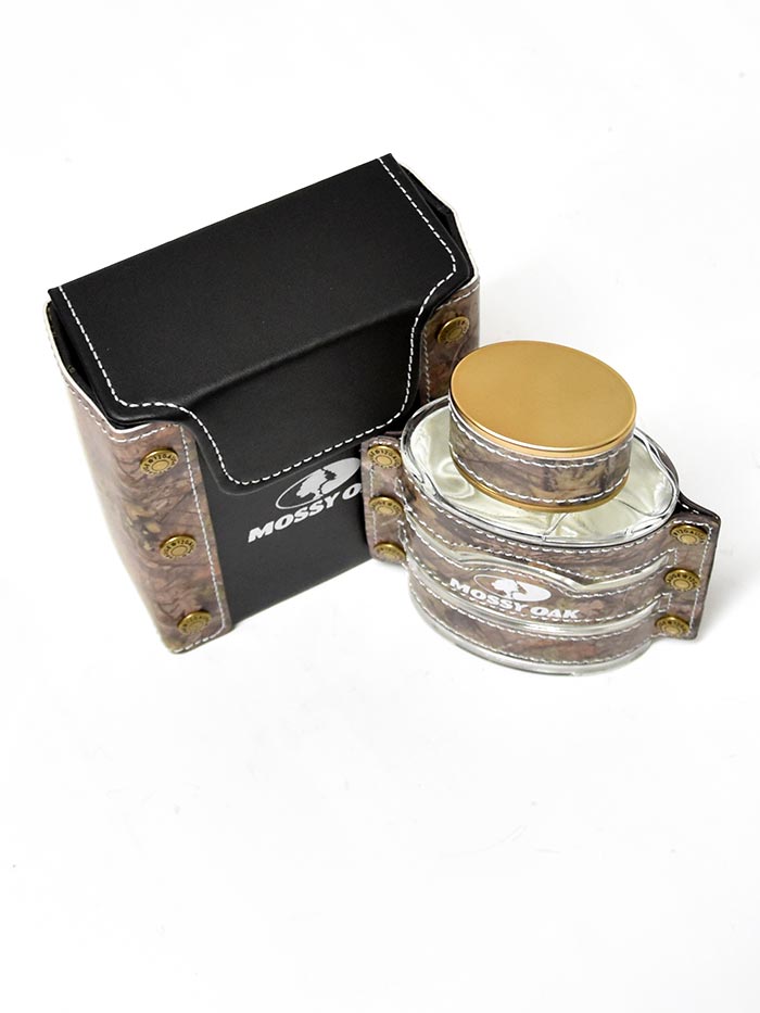 Murcielago MOSSY OAK Mens Authentic Cologne Spray front view of bottle and box. If you need any assistance with this item or the purchase of this item please call us at five six one seven four eight eight eight zero one Monday through Saturday 10:00a.m EST to 8:00 p.m EST