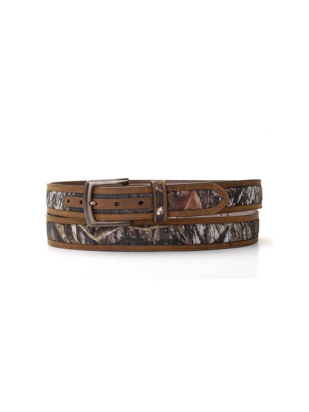 Nocona N24362222 Camo Double Stitch Belt Brown front view