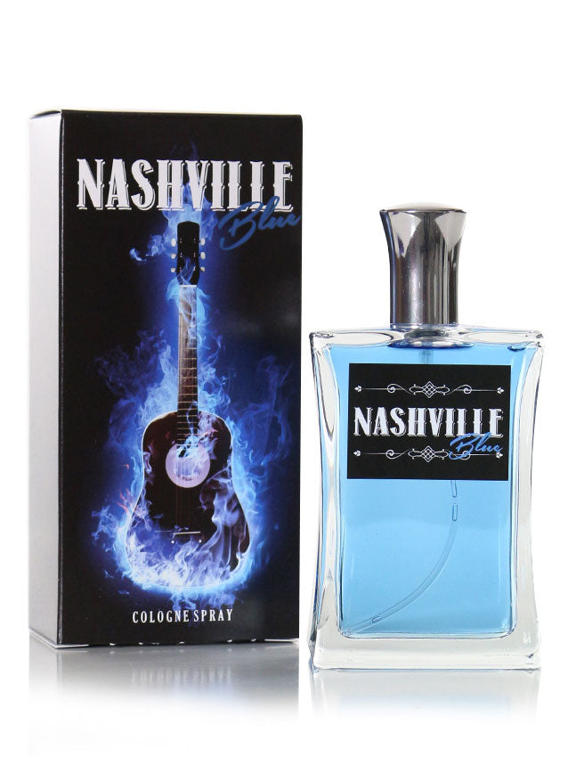 Murcielago NASHVILLE BLUE Mens Authentic Cologne Spray front view of bottle and box  If you need any assistance with this item or the purchase of this item please call us at five six one seven four eight eight eight zero one Monday through Satuday 10:00 a.m. EST to 8:00 p.m. EST