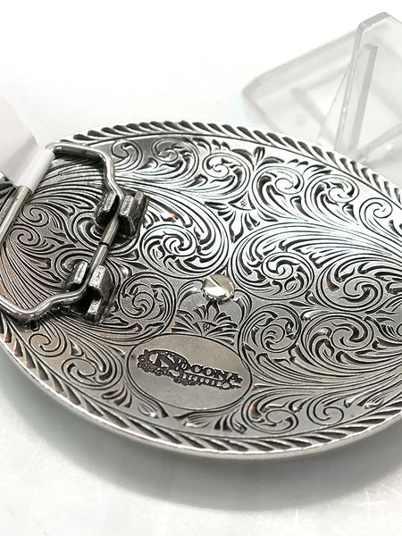 Nocona 37710 Oval Rope Edge Scroll Bull Rider Motif Buckle back