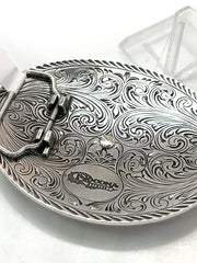 Nocona 37710 Oval Rope Edge Scroll Bull Rider Motif Buckle back