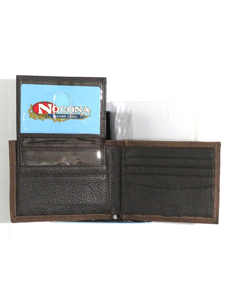 Nocona Mens Cowboy Floral Tooled Leather Overlay Wallet N5418447