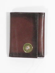 Nocona N5429902 Mens 12 Gauge Outdoor TriFold Leather Wallet Brown front view